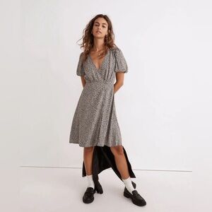 NWT Madewell Challis Wrap Mini Dress in Tudor Floral, Size 4
